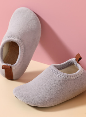 宝宝地板袜鞋防滑隔凉软底秋冬纯棉儿童袜子鞋加厚底成人早教袜套