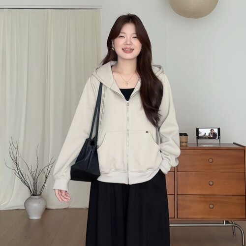 大码女装胖mm松弛感显瘦卫衣外套