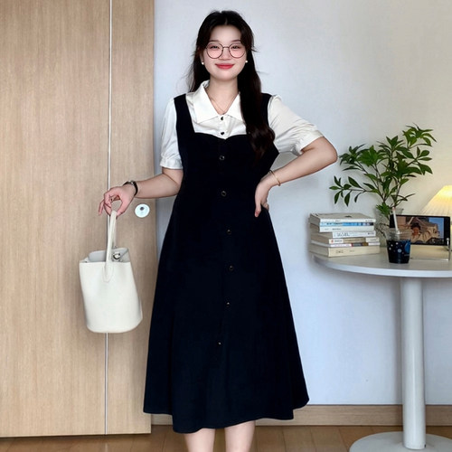喵喵推荐胖mm夏季大码连衣裙女