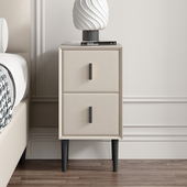 全实木简约现代轻奢迷你小型超窄皮质床头柜30CM极简北欧儿童卧室