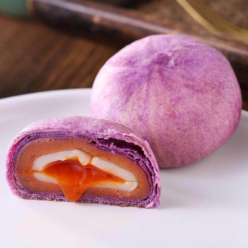 网娘红芋泥酥饼雪媚夹CRJ蛋黄网红小零心食充闲饥饿休零食品06怎么看?