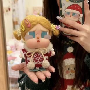 仅娃衣-可爱红色新年款毛衣适配哭哭搪胶娃一起冲浪咕噜咕噜