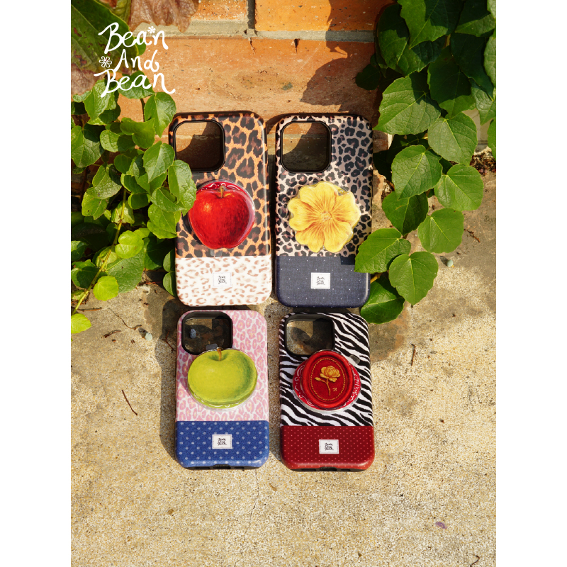 复古豹纹系列磁吸磨砂菲林手机壳