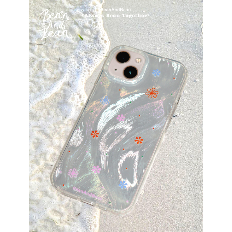 BeanAndBean 《珍珠贝壳》羽纱IMD手机保护壳双层注塑适用苹果简约优雅可爱手机防摔耐刮防氧化防尘创意