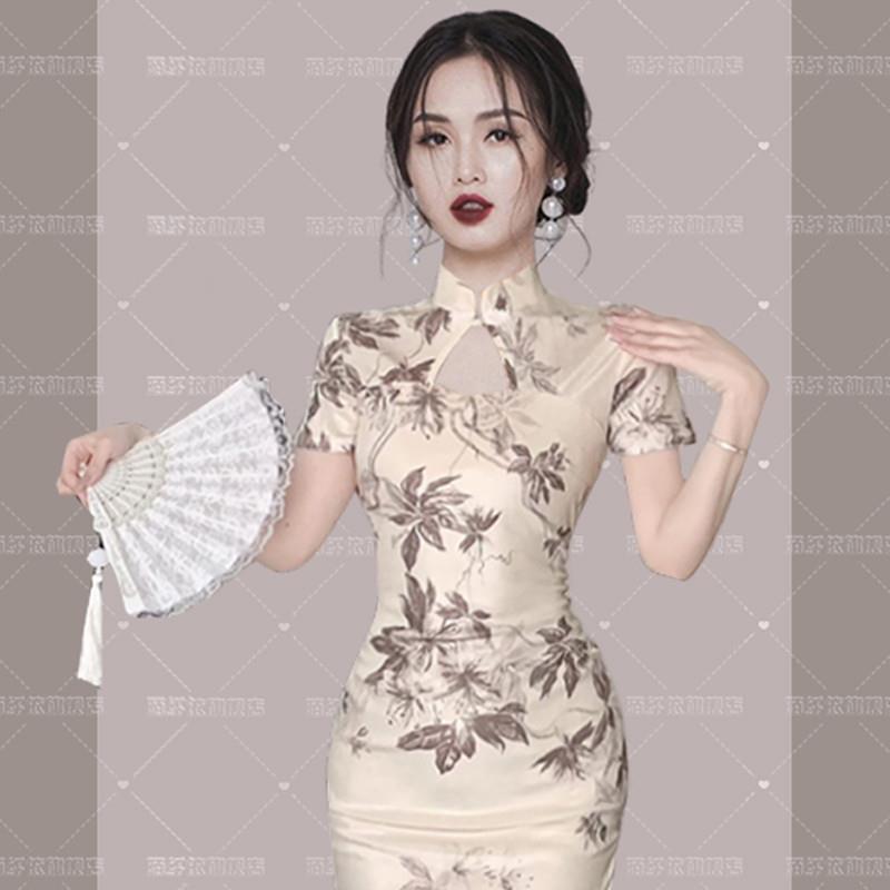 SOLENELARA高级感新中式旗袍改良年轻款少女复古性感收腰显瘦短款