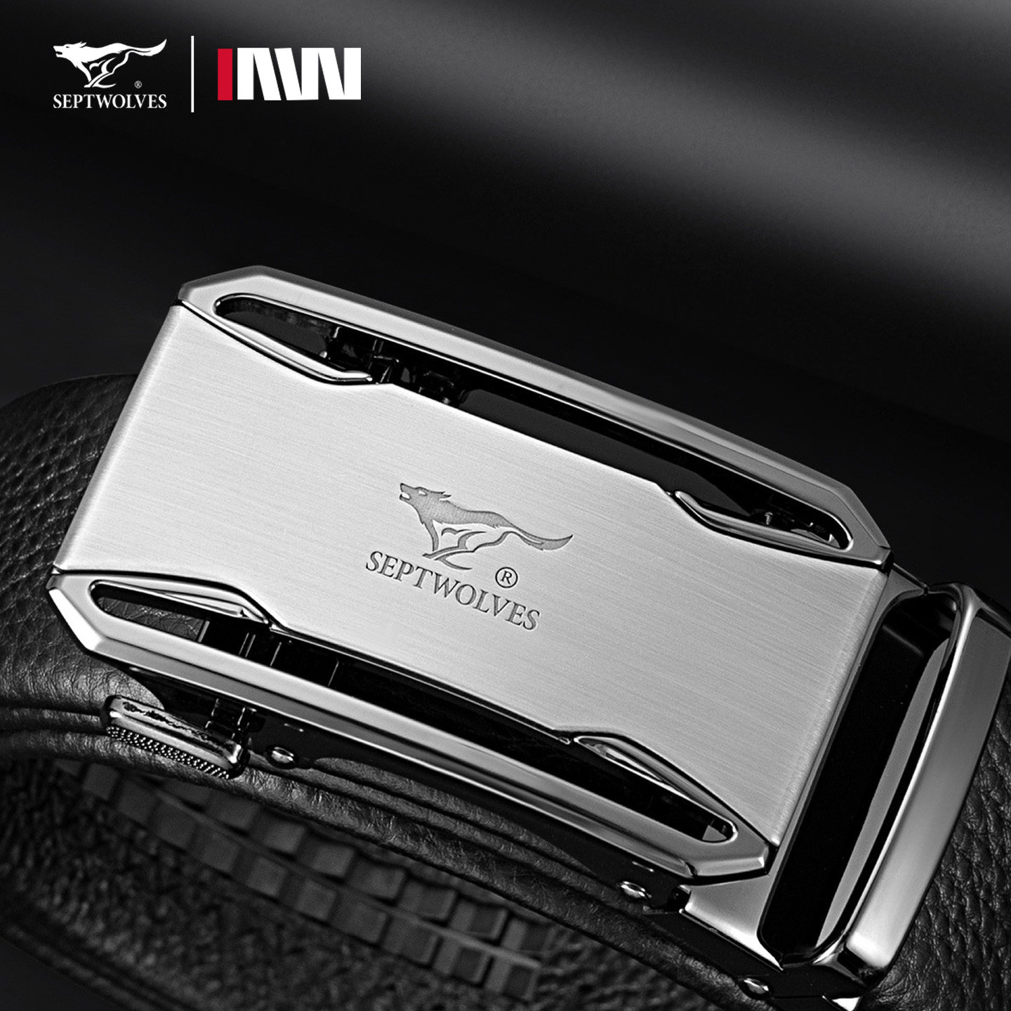 七匹狼皮带男款真皮正品头层牛皮2026新款商务休闲自动扣宽裤腰带