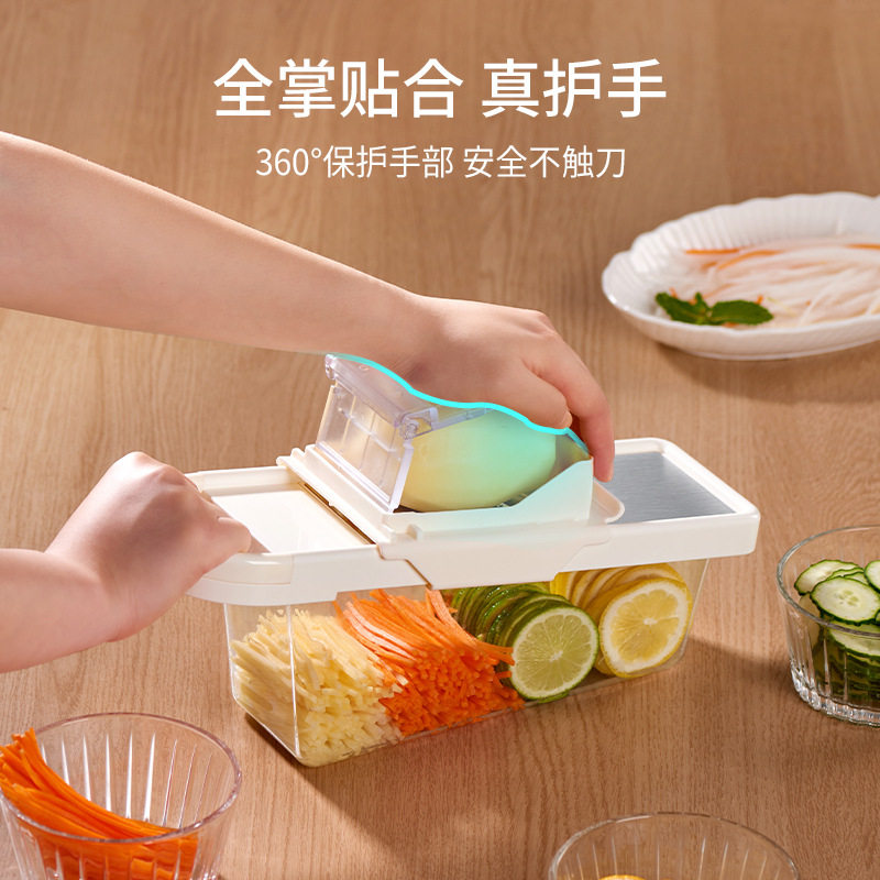 不锈钢刨丝器带盒土豆切