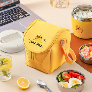 可爱学生饭盒袋保温袋儿童手提午餐袋大容量卡通便当袋上班带饭包