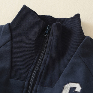 婴儿连体衣秋冬加绒款拉链长袖爬服宝宝外出哈衣满月男宝宝爬爬服