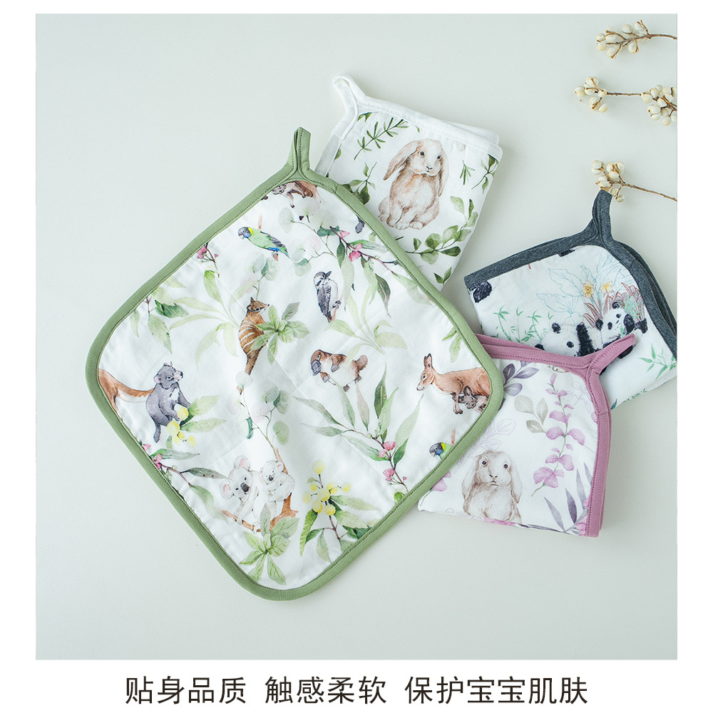 安旦特价婴幼儿六层纱布口水巾宝宝洗脸毛巾洗澡巾竹棉新生儿方巾