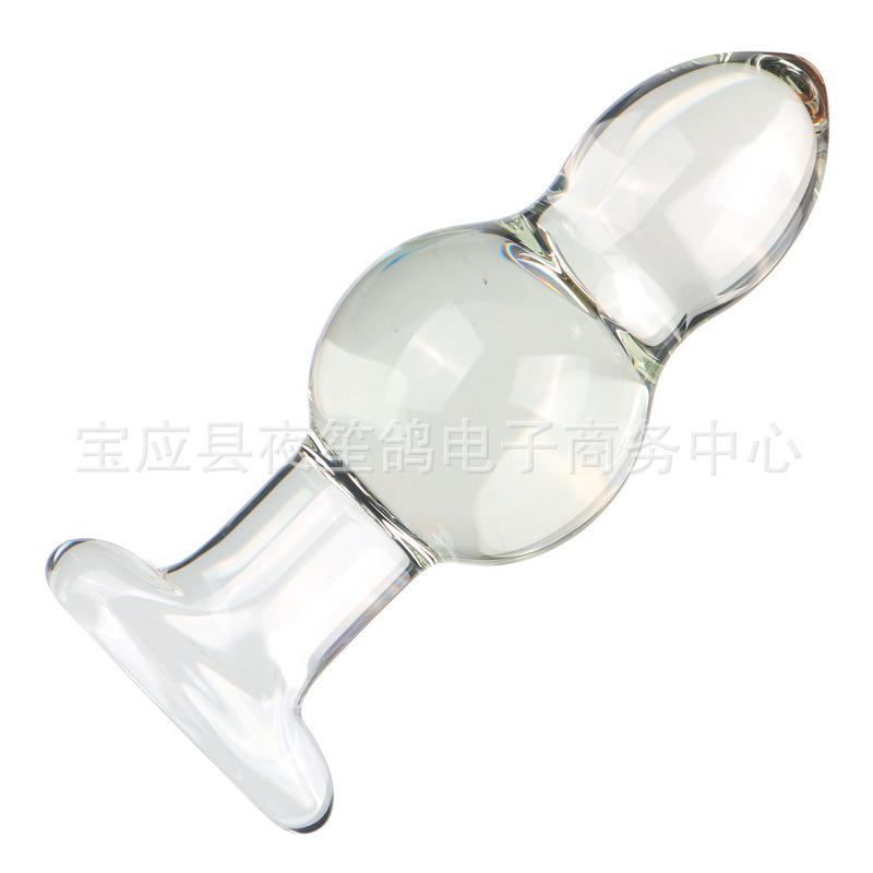 保密发货加大透明牛角造型玻璃臀部塞男女用腰部自律扩臀部有趣大