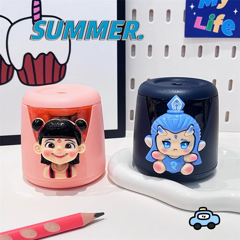 电动卷笔刀小学生专用全自动儿童削笔刀转笔刀美术生素描速写哪咤