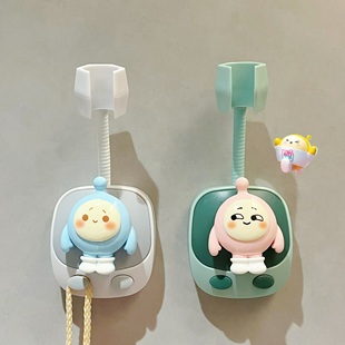 蛋仔派对花洒支架免打孔家用浴室厕所淋浴头万向可调节底座旋转