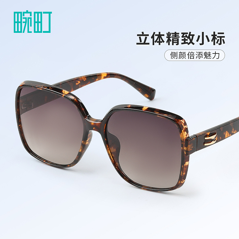 畹町玳瑁方框偏光太阳镜女25年新款复古户外遮阳眼镜防紫外线墨镜