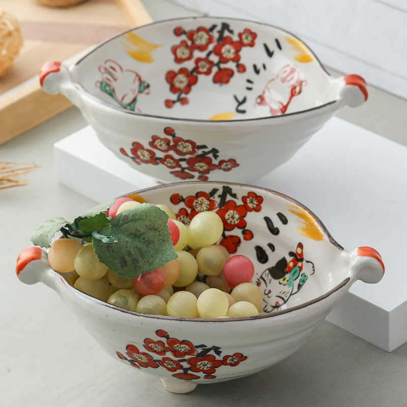 【2件套】夕立窑日本进口陶瓷双耳钵沙拉碗小碗日式碗,餐饮具,碗,淘宝优惠券,粉丝福利购,淘宝优惠卷