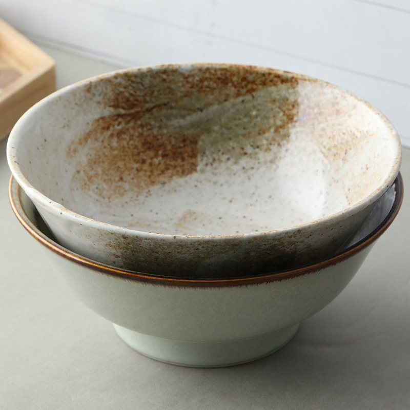 日本进口美浓烧市原粗陶陶瓷拉面碗面碗汤碗沙拉碗大碗日式家用