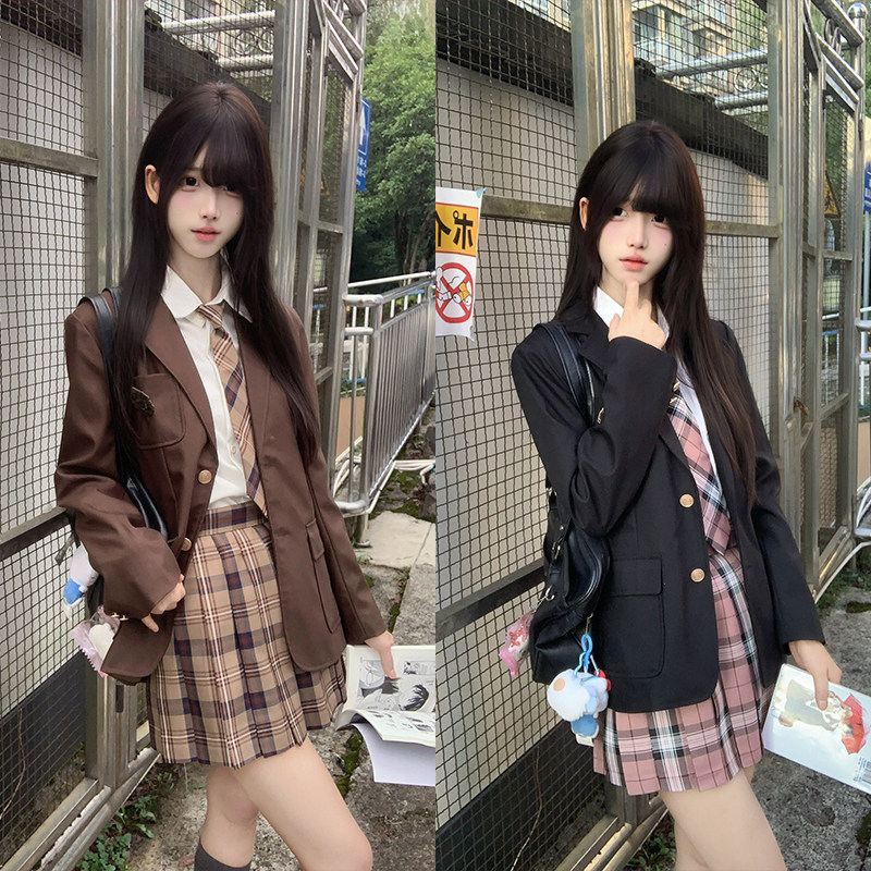 轻音柠檬jk制服原创校供感西装外套秋冬套装学院风叠穿西服两粒扣,女装/女士精品,学生校服,淘宝优惠券,粉丝福利购,淘宝优惠卷