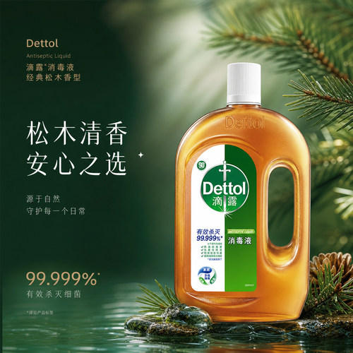 滴露Dettol消毒液水杀菌除螨衣物除菌液室内洗衣地板家用消毒液
