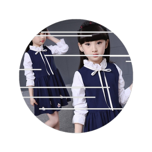女童春装2026新款小学生连衣裙女孩春秋长袖裙子3-11岁童装公主裙