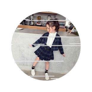 女童学院风套装2026新款中大童三件套洋气jk制服儿童女春秋装裙子