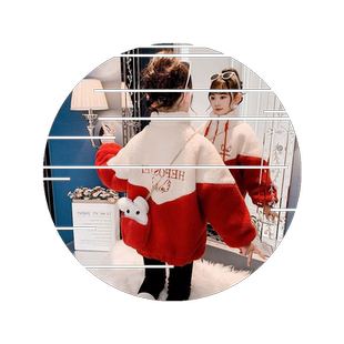 女童外套秋冬2026新款洋气儿童加厚时髦冬装女大童羊羔毛女孩上衣