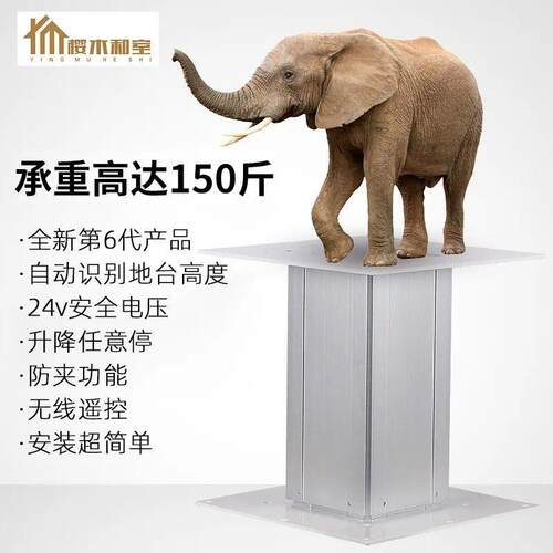 榻榻米遥控升降桌电动升降器小型自动升降台电升降柱全自动