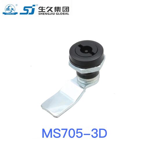 生久柜锁 门锁MS705-3D-3E锌合金圆柱锁 工业设备不锈钢配电箱锁