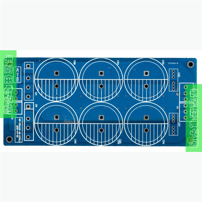 6*10000UF功放后级电源板PCB空板音响大水塘单桥双桥整流滤波桥堆
