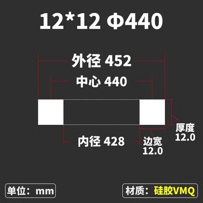12*12硅胶条胶圈实心软方条 法兰压力罐橡胶圈常压人孔密封圈高温