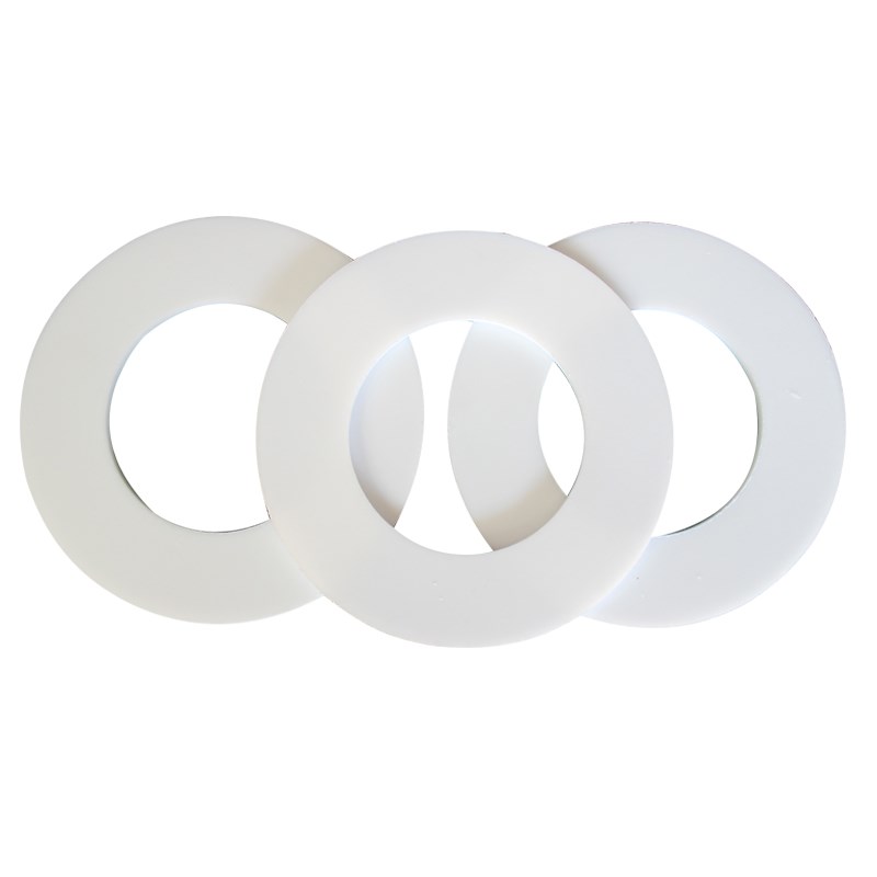 聚四氟密封垫片PTFE铁氟龙F4塑料王绝缘耐酸碱耐腐蚀法兰垫片定做