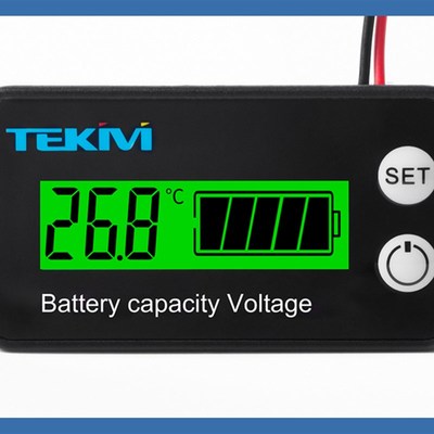 锂电池电量显示器12V24V48V60V72V铅酸电瓶汽车百分比电量 电压表
