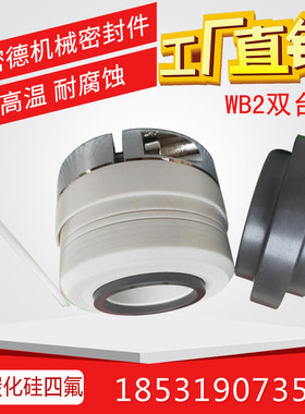 四氟化工泵机械密封件WB2/WB3/152-25/30-70碳化硅单双台阶耐腐蚀