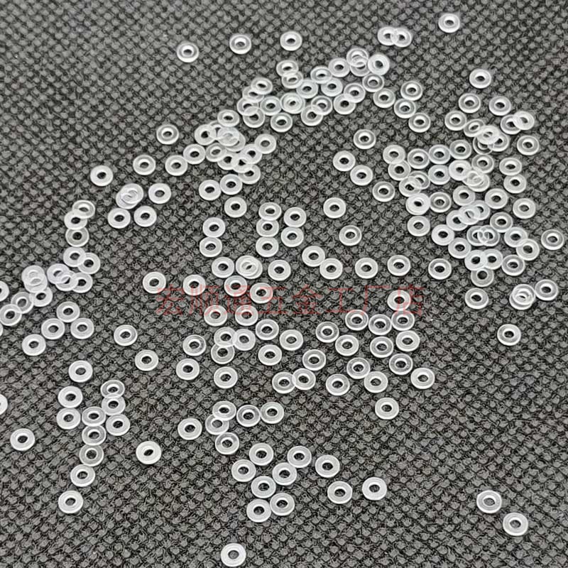 M1.4螺丝垫片PVC塑料垫圈 超小平垫 圆形精密平介子 眼镜配件包邮