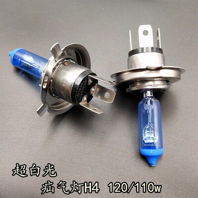 (2支)汽车疝气灯泡H1H3H4H7货车前大灯12V24V超白光改装车超亮