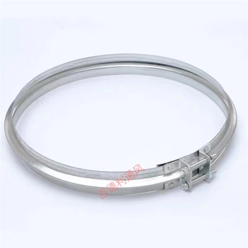 白铁皮镀锌螺旋风管抱箍管卡不锈钢V型管夹抱卡圆管卡扣快装法兰