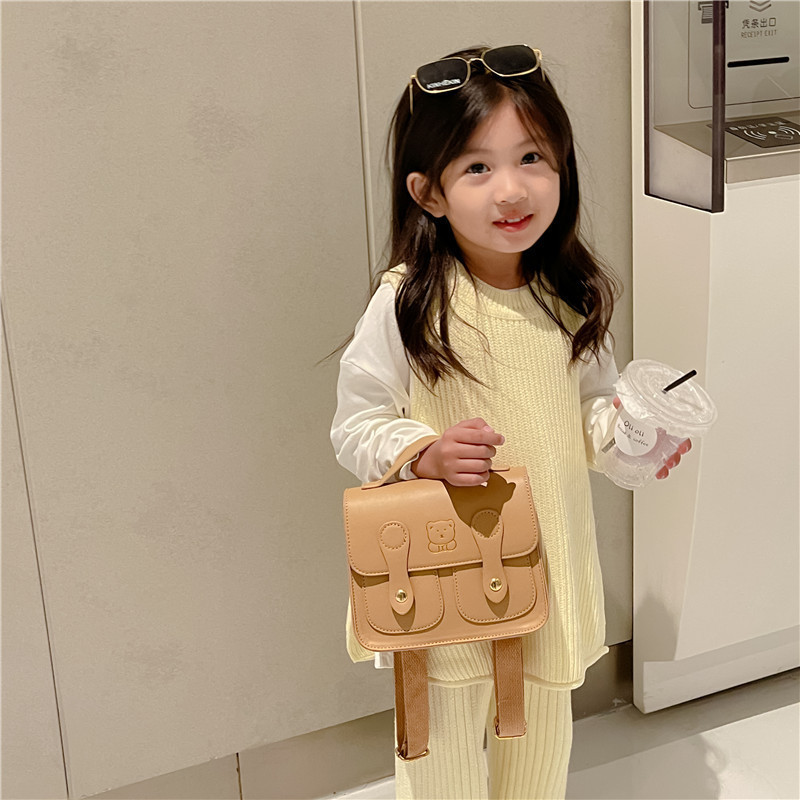 yole新款儿童书包 休闲个性公文手提包pu韩版幼儿园宝宝双肩背包