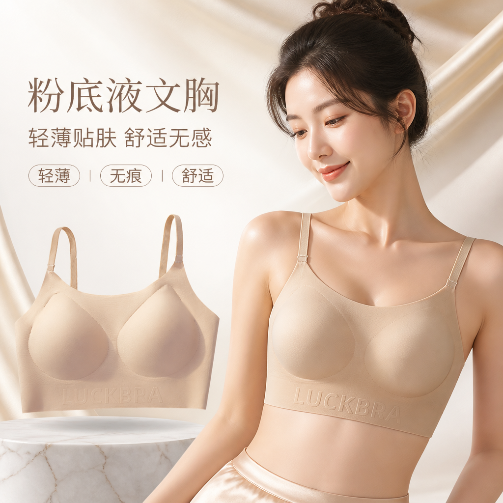 小胸聚拢显大无钢圈美背文胸