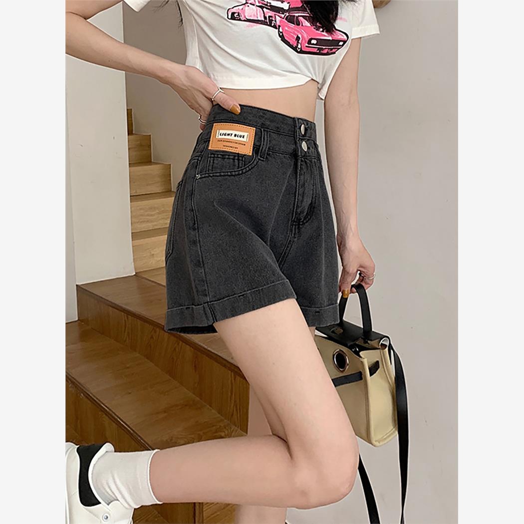 牛仔短裤女2025夏季新款裤子女辣妹宽松显瘦高腰设计感裤子薄款潮