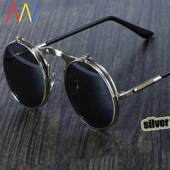 Men Women Round Sunglasses Sun Metal Retro for Style Glasses
