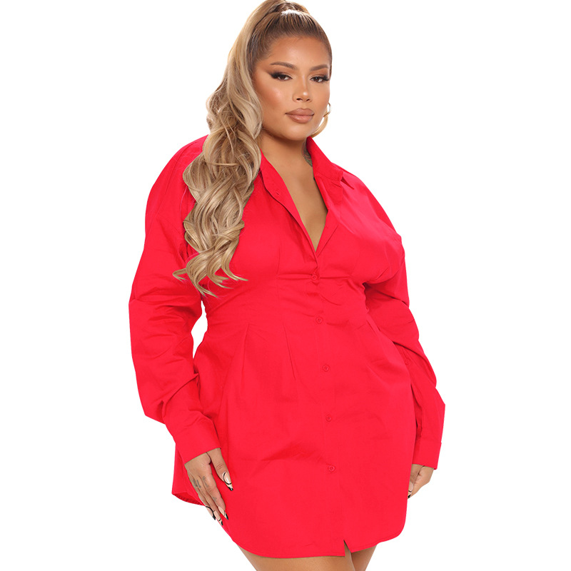 Big Size Women Party Dress Red Color fat women dress Plus