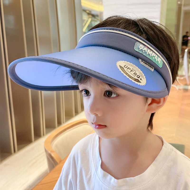 儿童防晒遮阳帽夏季防紫外线男童户外防晒帽小孩空顶帽韩版太阳帽