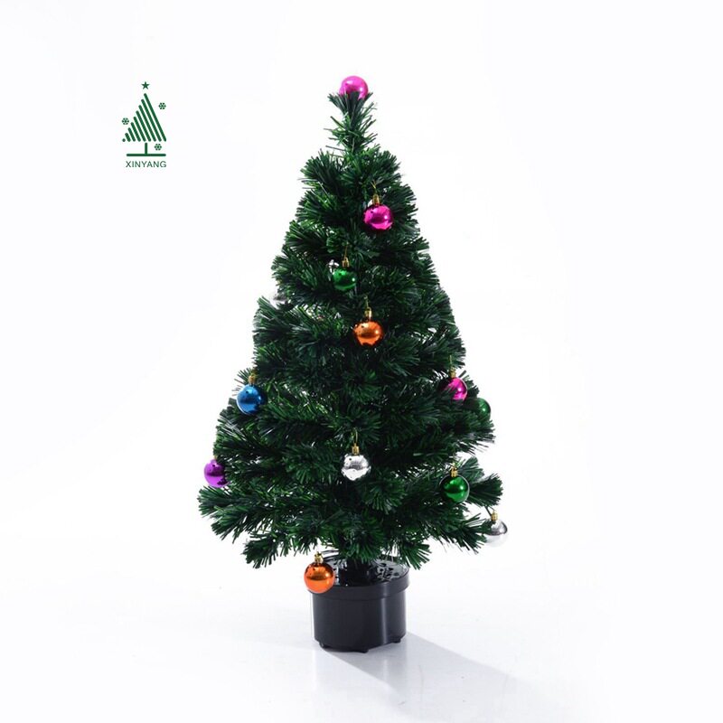 90厘米装饰圣诞树 旋转底盆光纤树 圣诞树装饰小球挂件 小圣诞树