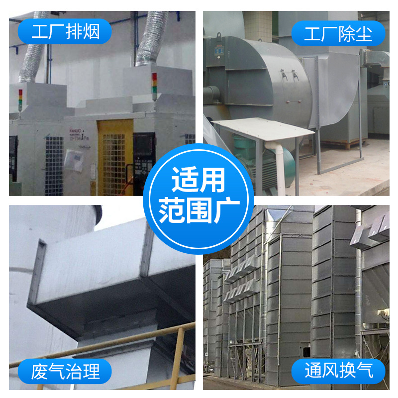镀锌角铁法兰风管矩形通风管道白铁皮加工厨房排烟管方形风管厂家