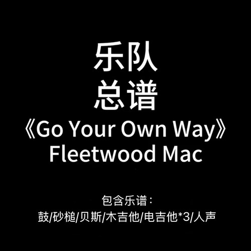E53乐队总谱《Go Your Own Way》Fleetwood Mac官方PDF谱 附音频