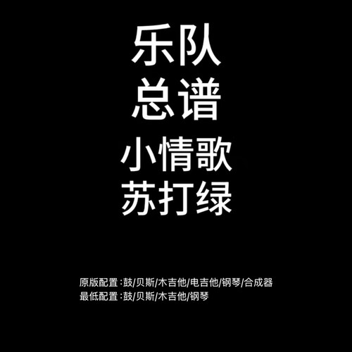 C125乐队总谱 小情歌 苏打绿鼓贝斯吉他键盘钢琴乐队谱PDF附音频