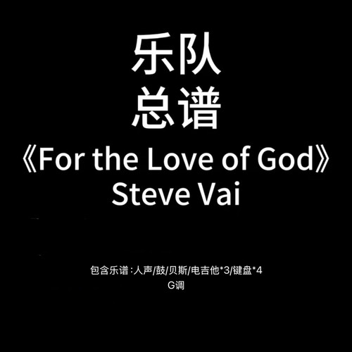 E100乐队总谱For the Love of God-Steve Vai乐队谱PDF音频