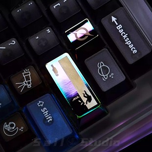 原创个性 金属键帽星际穿越艺术创意电镀ESC回车增补礼物外设键帽