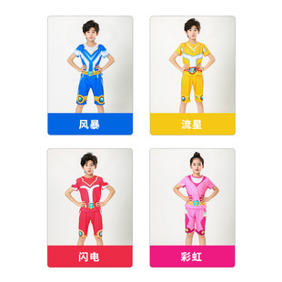 宇宙护卫队衣服卡通动漫短袖儿童休闲可爱动漫游泳衣速干套装