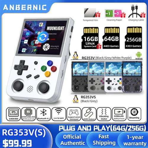 ANBERNIC-consola de juegos Retro RG353V RG353VS, emulador po