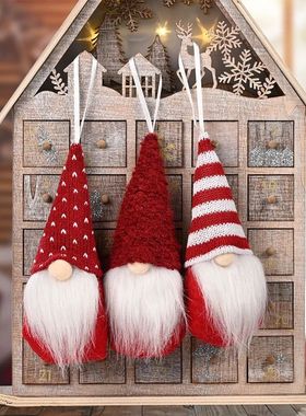 Boneca de malha para o Natal Pingente de pelúcia árvore de